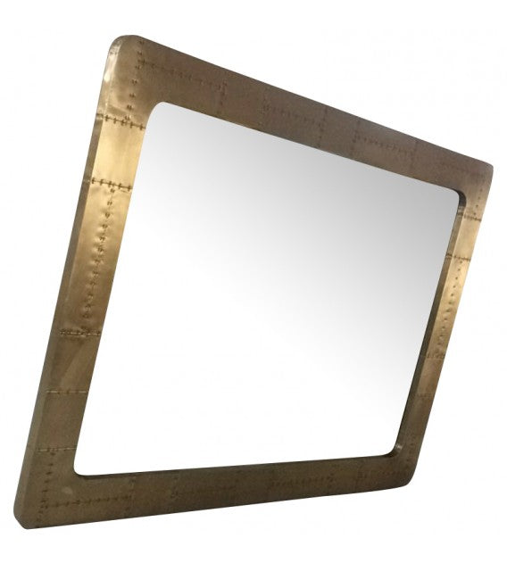 Large Rectangle Wall/Floor Aluminium Aviator Mirror (*also available in copper and polished brass)