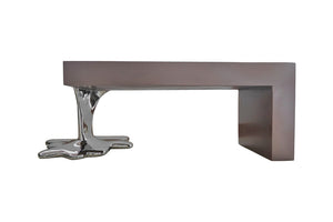 Liquid Series Matt Copper & Chrome Coffee Table